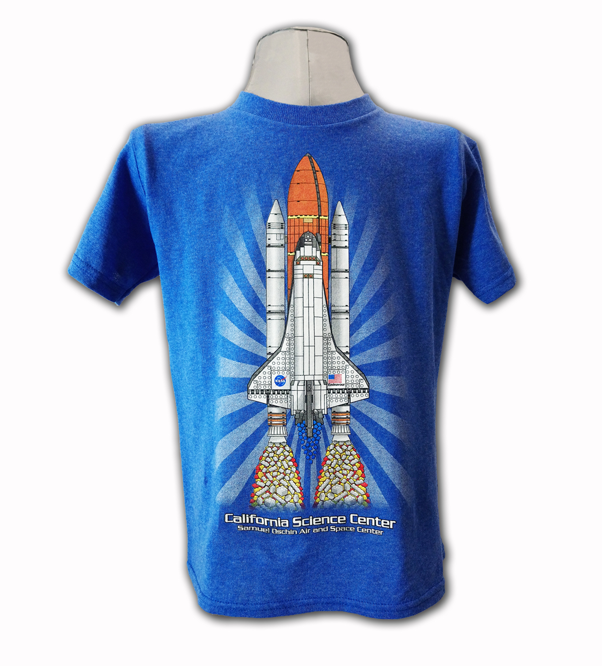 ExploraStore product of a t-shirt of Endeavour design with bricks