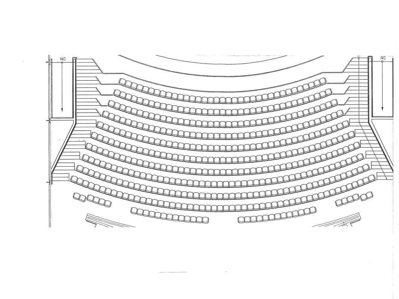 Blank Diagram of IMAX Theater seats