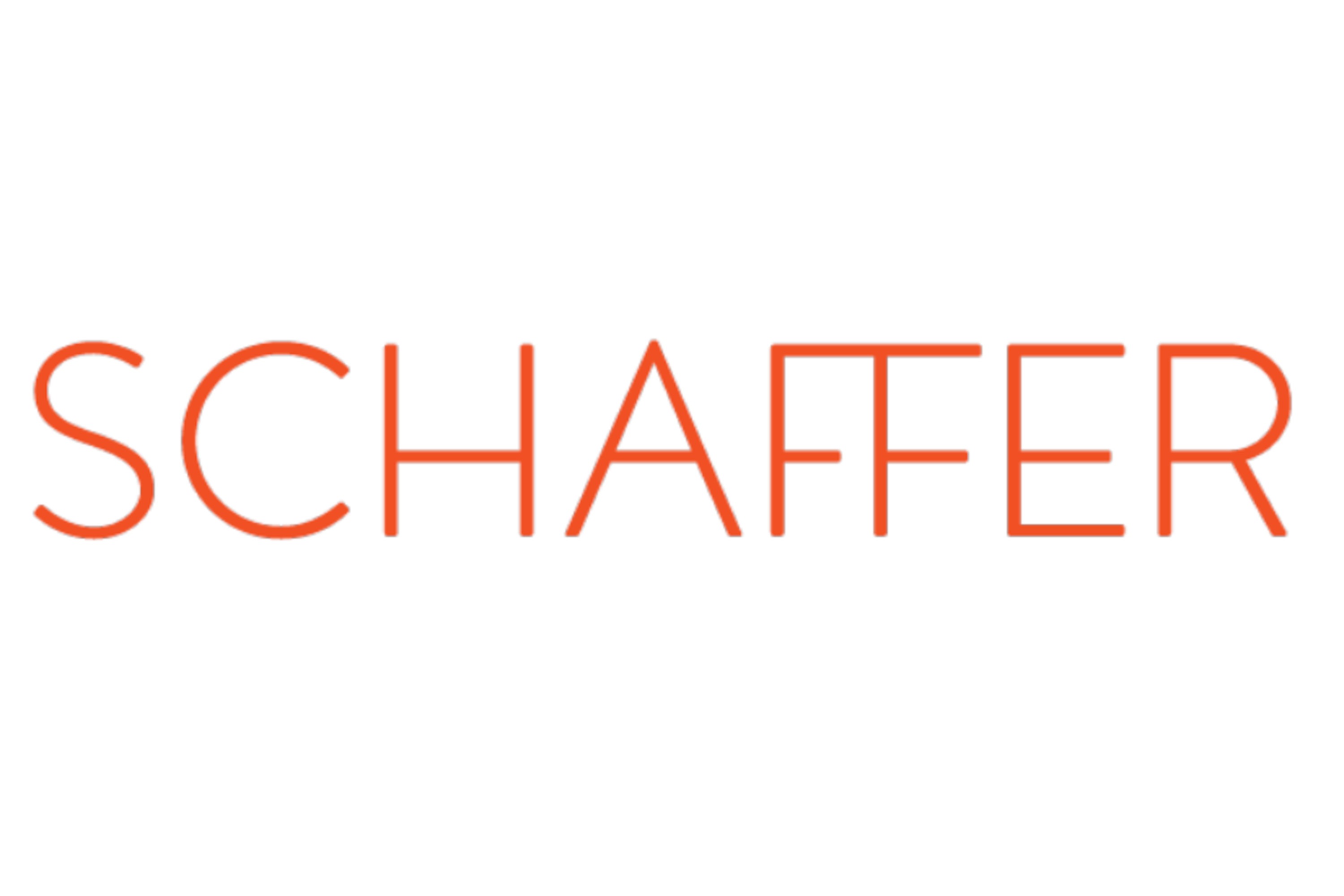 Orange text reads Schaffer, with the two f's touching
