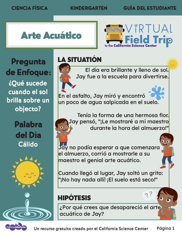 Preview image of student activity guide in Spanish.
