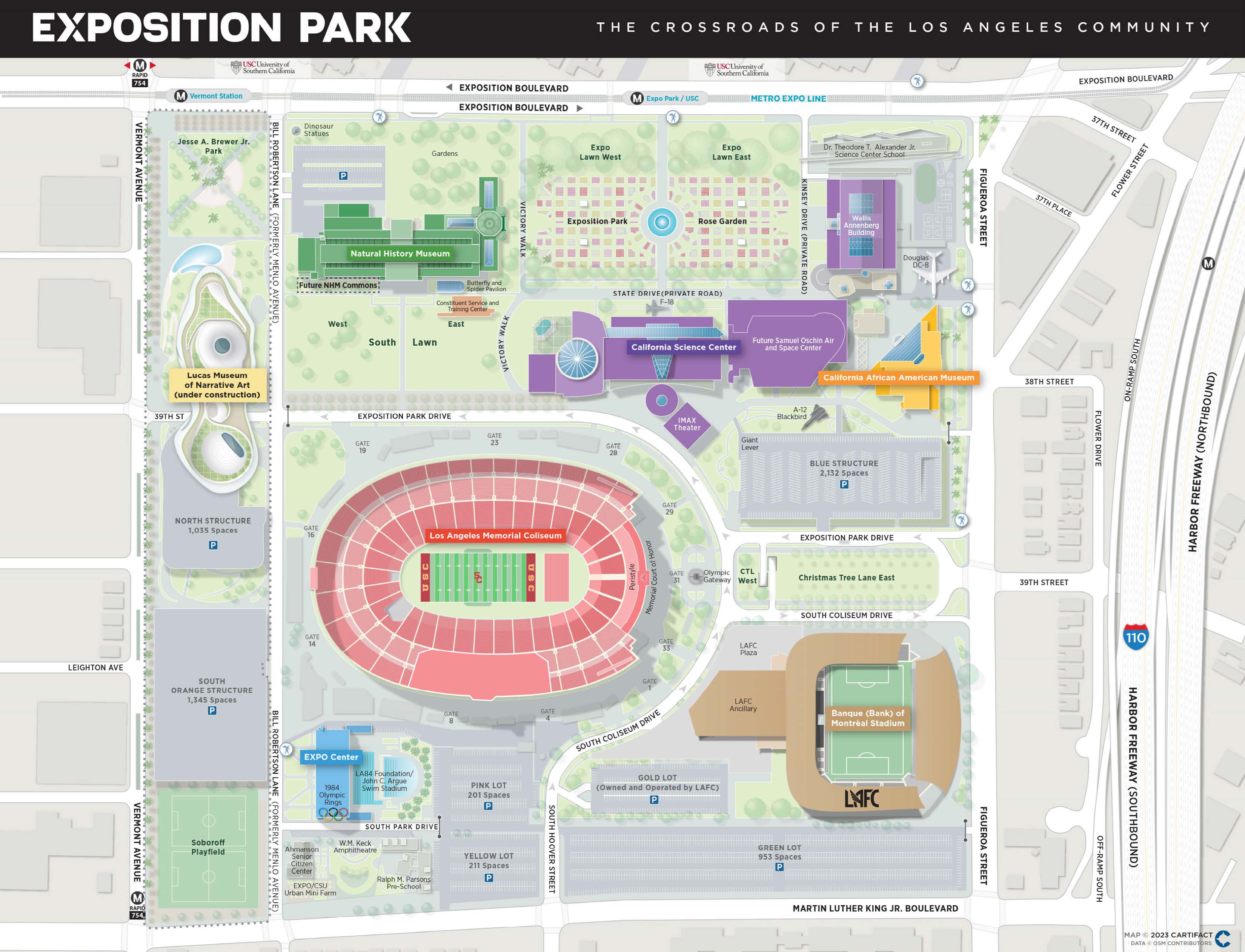 Directions, parking & transportation | The California Science Center