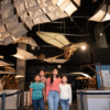 Family walks through flight gallery of Leonardo da Vinci exhibition
