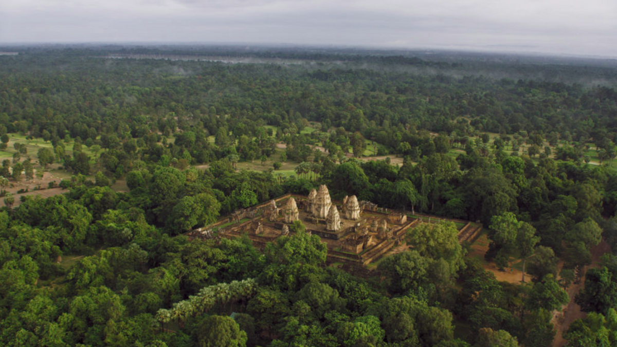 Aerial Shot of Angkor Wat in IMAX movie