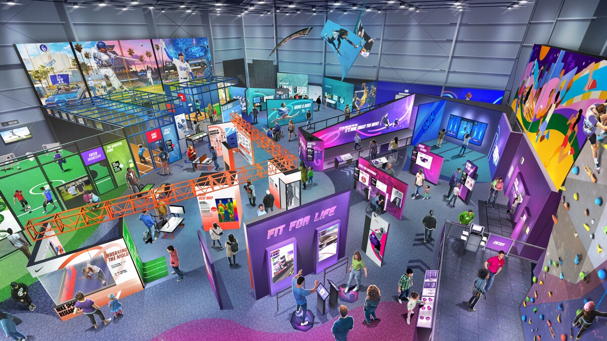 GAME ON! Science, Sports & Play exhibition rendering